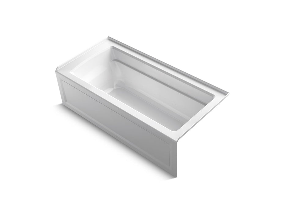 KOHLER Archer 66" x 32" alcove Heated BubbleMassage air bath with Bask heated surface, right drain