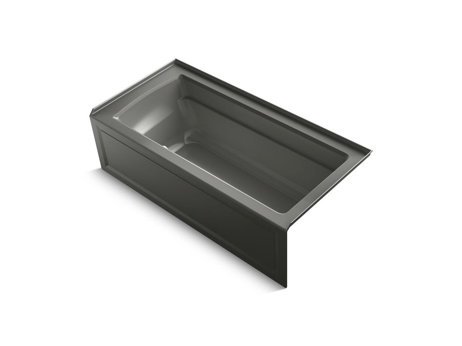 KOHLER Archer 66" x 32" alcove Heated BubbleMassage air bath with Bask heated surface, right drain