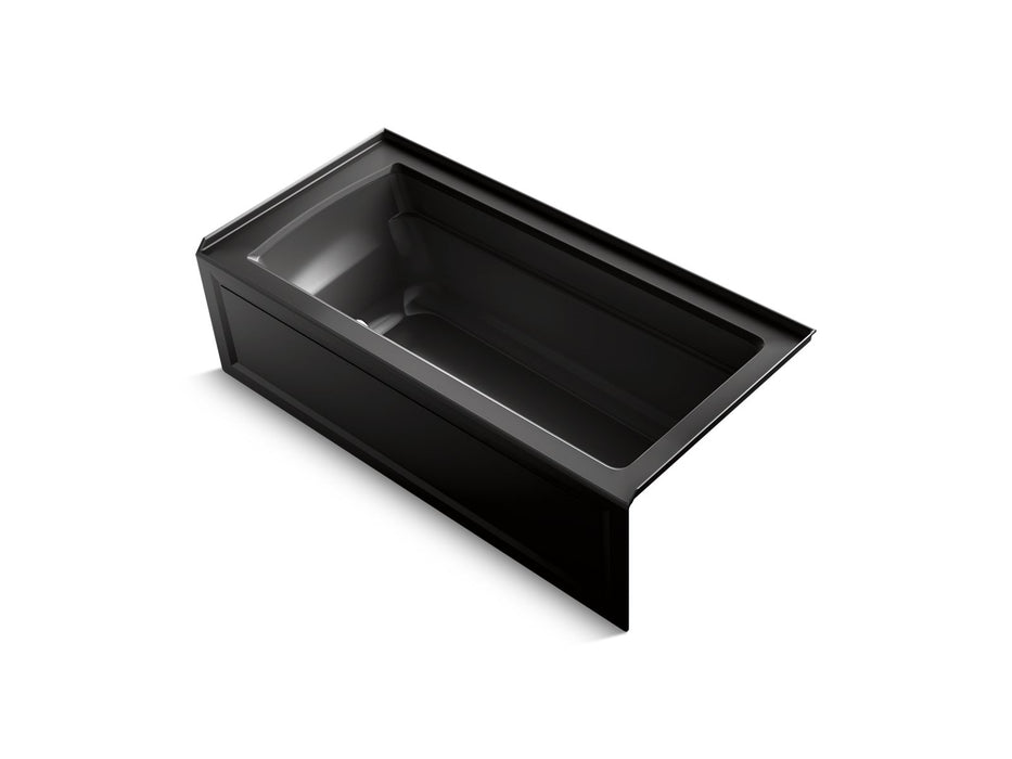 KOHLER Archer 66" x 32" alcove Heated BubbleMassage air bath with Bask heated surface, right drain