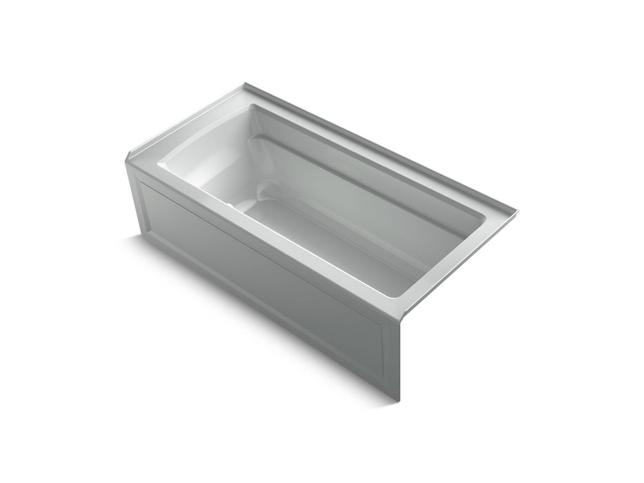 KOHLER Archer 66" x 32" alcove Heated BubbleMassage air bath with Bask heated surface, right drain