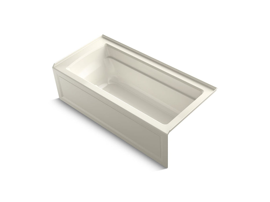 KOHLER Archer 66" x 32" alcove Heated BubbleMassage air bath with Bask heated surface, right drain