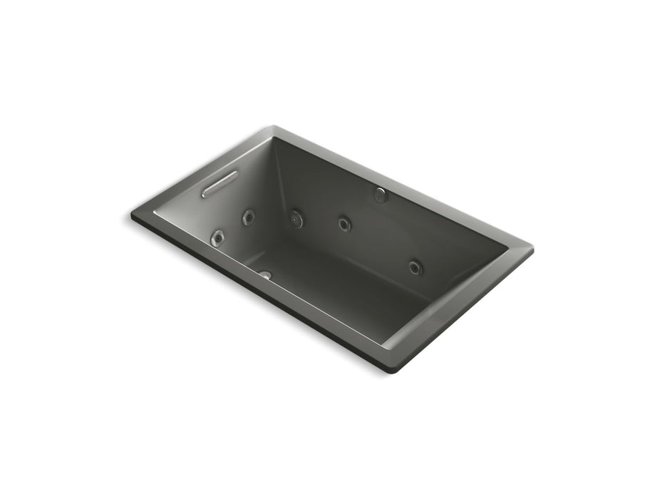 KOHLER K-1849-JH Underscore 60" x 36" drop-in heated whirlpool bath