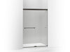 KOHLER Revel Sliding shower door, 70" H x 44-5/8 - 47-5/8" W, with 1/4" thick Crystal Clear glass