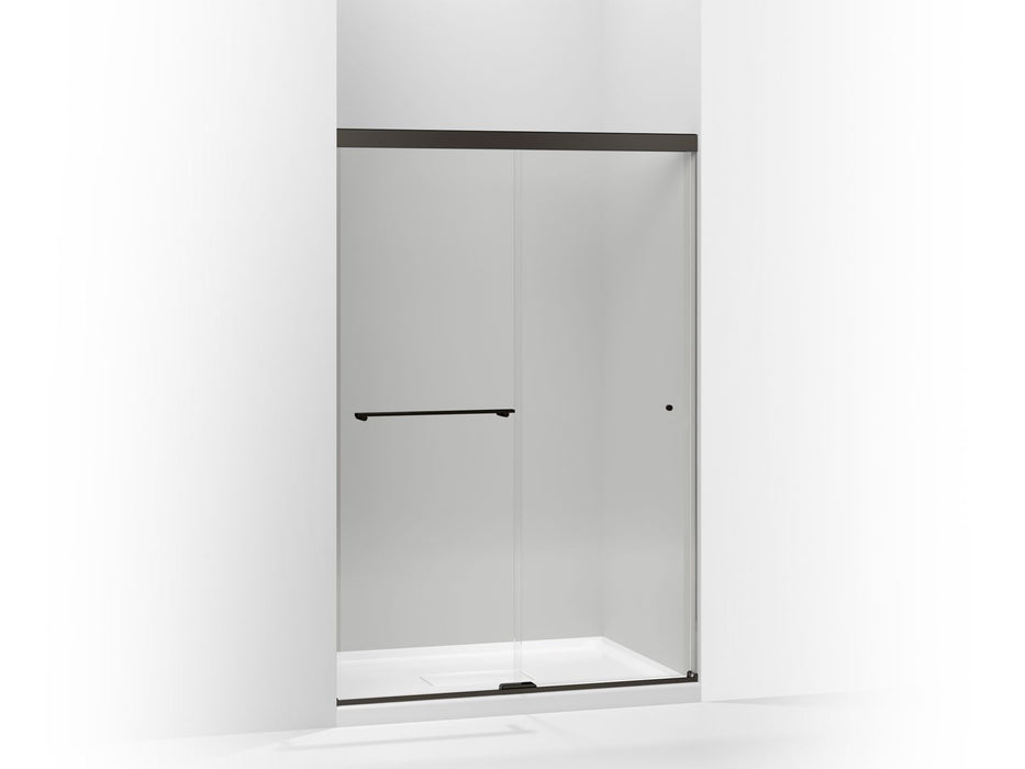 KOHLER Revel Sliding shower door, 70" H x 44-5/8 - 47-5/8" W, with 1/4" thick Crystal Clear glass