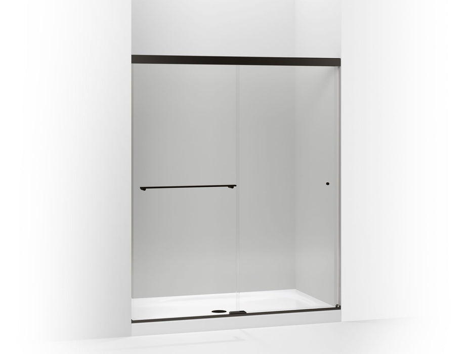 KOHLER K-707200-L Revel Sliding shower door, 70" H x 56-5/8 - 59-5/8" W, with 1/4" thick Crystal Clear glass
