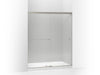 KOHLER K-707200-L Revel Sliding shower door, 70" H x 56-5/8 - 59-5/8" W, with 1/4" thick Crystal Clear glass