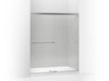 KOHLER Revel Sliding shower door, 70" H x 56-5/8 - 59-5/8" W, with 5/16" thick Crystal Clear glass