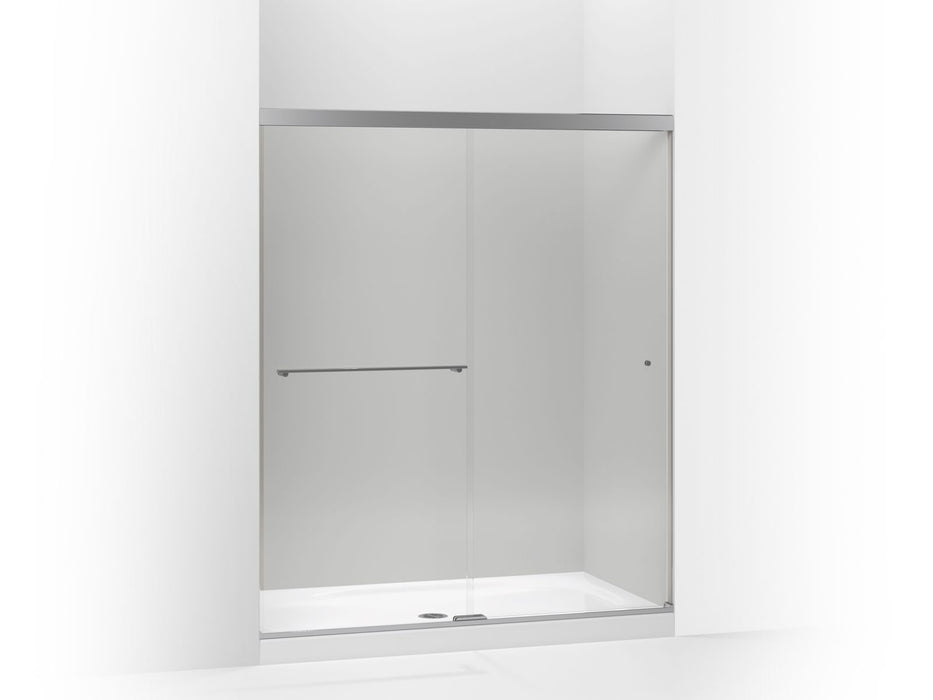KOHLER Revel Sliding shower door, 70" H x 56-5/8 - 59-5/8" W, with 5/16" thick Crystal Clear glass