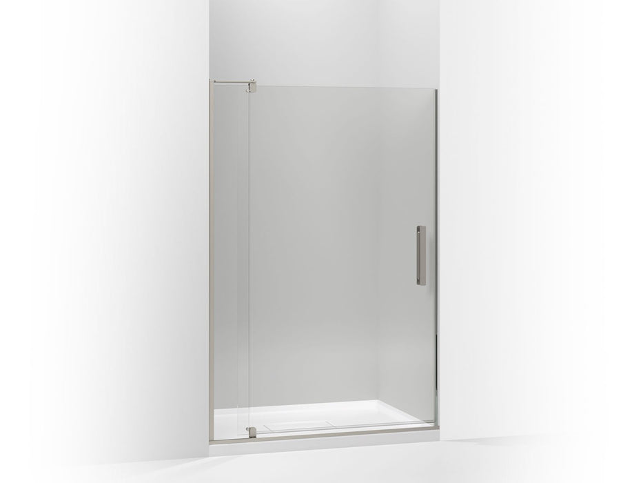 KOHLER Revel Pivot shower door, 74" H x 39-1/8 - 44" W, with 5/16" thick Crystal Clear glass