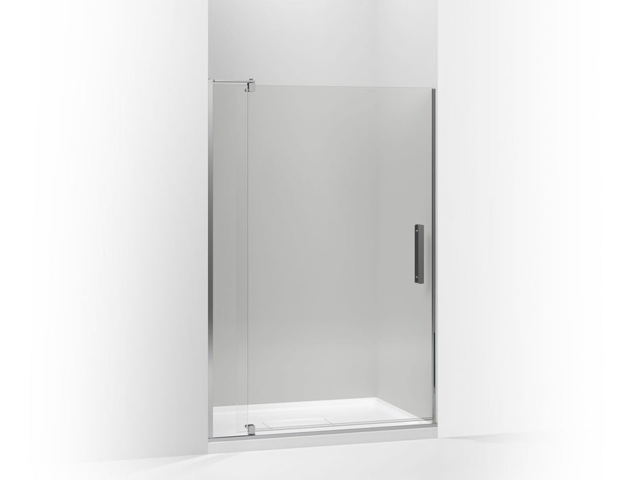 KOHLER Revel Pivot shower door, 74" H x 39-1/8 - 44" W, with 5/16" thick Crystal Clear glass
