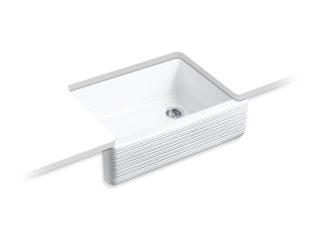 KOHLER K-7251 Whitehaven Hayridge 29-11/16"undermount single-bowl farmhouse kitchen sink