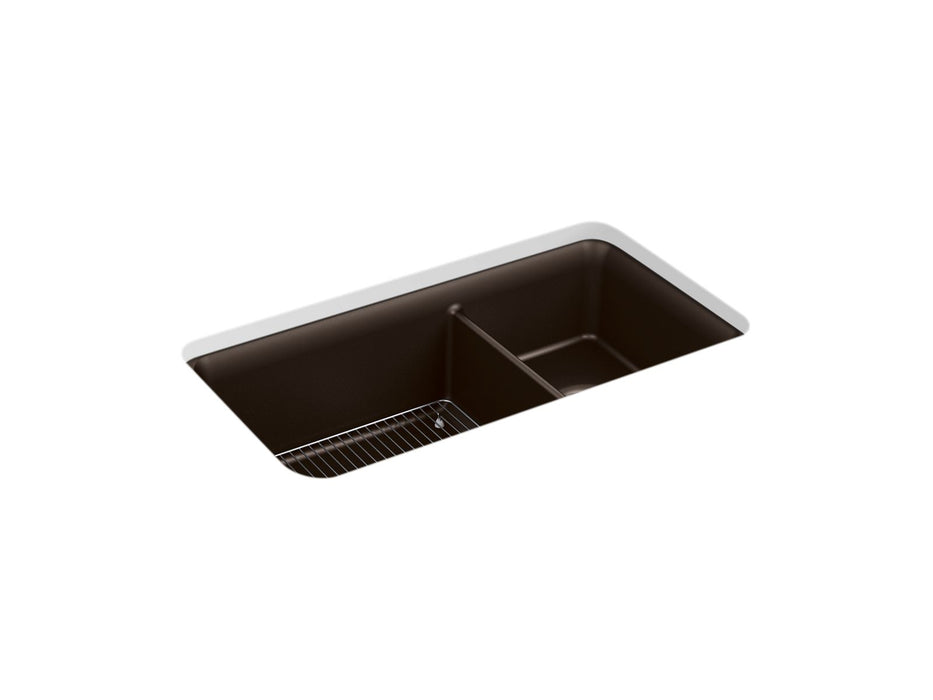 KOHLER Cairn 33-1/2" undermount double-bowl kitchen sink