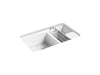 KOHLER Riverby 33" undermount double-bowl workstation kitchen sink
