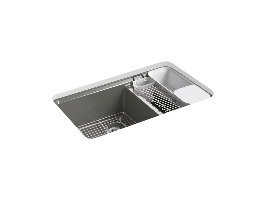 KOHLER Riverby 33" undermount double-bowl workstation kitchen sink