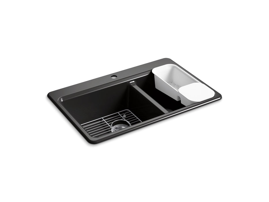 KOHLER Riverby 33" top-mount double-bowl workstation kitchen sink