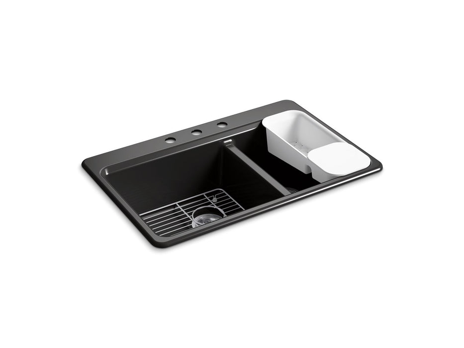 KOHLER Riverby 33" top-mount double-bowl workstation kitchen sink