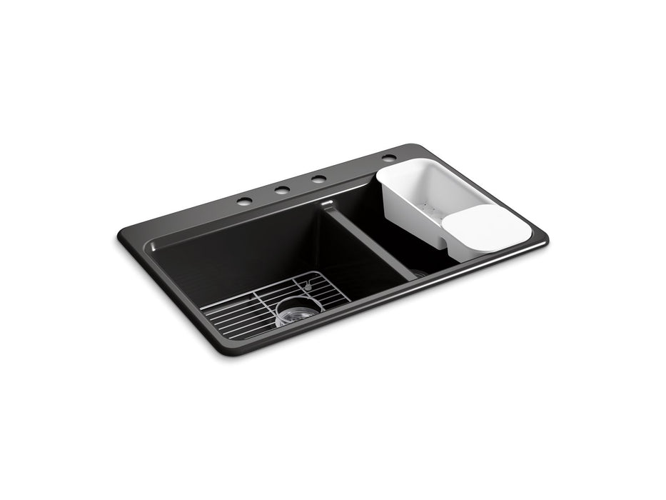 KOHLER Riverby 33" top-mount double-bowl workstation kitchen sink