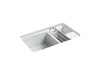 KOHLER Riverby 33" undermount double-bowl workstation kitchen sink