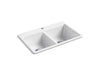 KOHLER Riverby 33" top-mount double-bowl workstation kitchen sink
