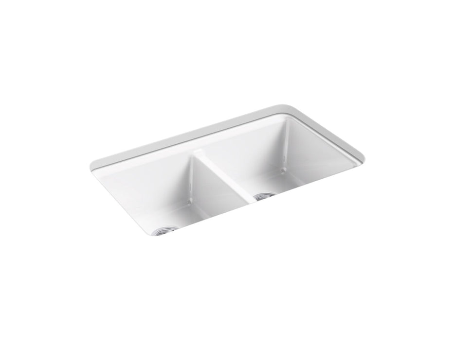 KOHLER K-8679-5UA3 Riverby 33" undermount double-bowl workstation kitchen sink