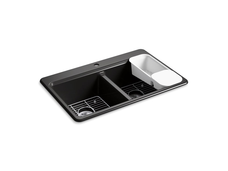 KOHLER Riverby 33" top-mount double-bowl workstation kitchen sink