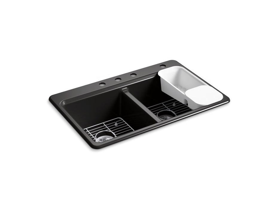 KOHLER Riverby 33" top-mount double-bowl workstation kitchen sink