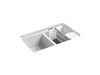 KOHLER K-8679-5UA3 Riverby 33" undermount double-bowl workstation kitchen sink