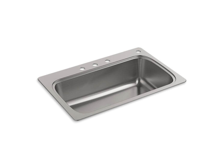 KOHLER K-20060-4 Verse 33" top-mount single-bowl kitchen sink
