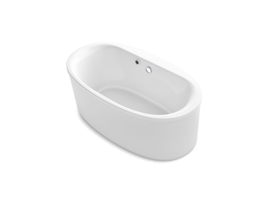 KOHLER K-6368-W1 Sunstruck 65-1/2" x 35-1/2" freestanding bath with Bask heated surface and straight shroud