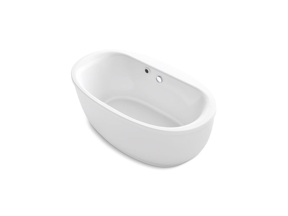 KOHLER K-24002-W1 Sunstruck 60" x 34" freestanding bath with Bask heated surface and fluted shroud