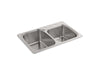 KOHLER Verse 33" top-/undermount double-bowl kitchen sink