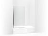 KOHLER K-707105-L Aerie Bath screen, 56-15/16" x 32" W with 1/4" thick Crystal Clear glass and square corner