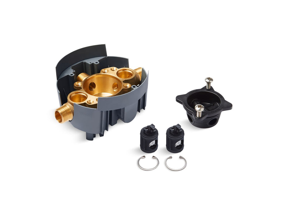 KOHLER Rite-Temp Valve body rough-in with service stops (supplied loose) and universal inlets