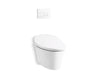 KOHLER K-76395 Veil Wall-hung compact elongated smart toilet bowl, dual-flush