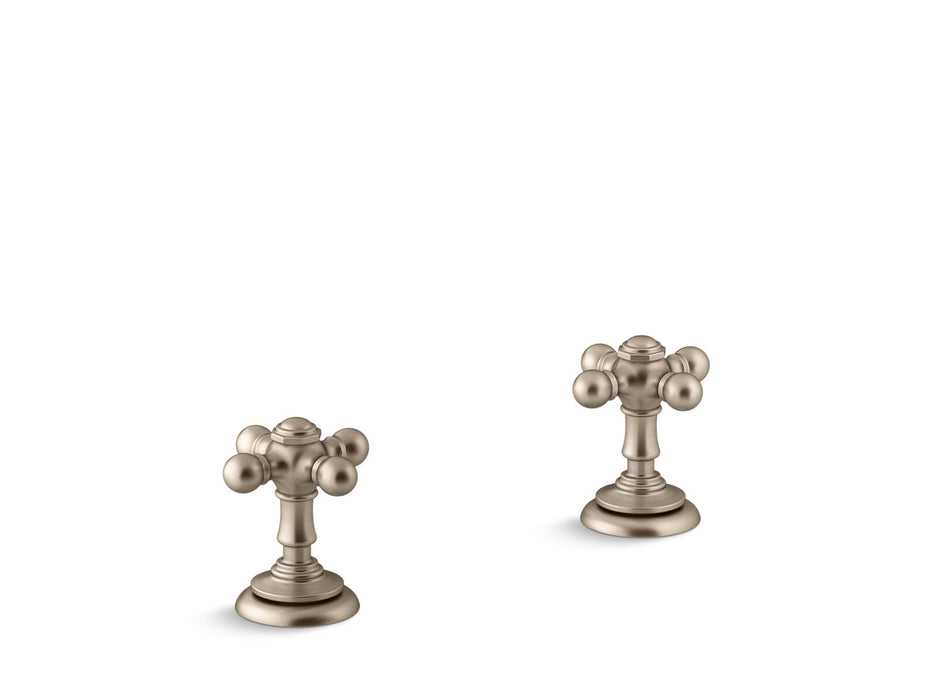 KOHLER K-T98071-3 Artifacts Deck-mount bath faucet handle trim with Cross design