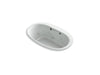 KOHLER K-5714-XHGH Underscore 59-3/4" x 35-3/4" drop-in Heated BubbleMassage air bath with whirlpool