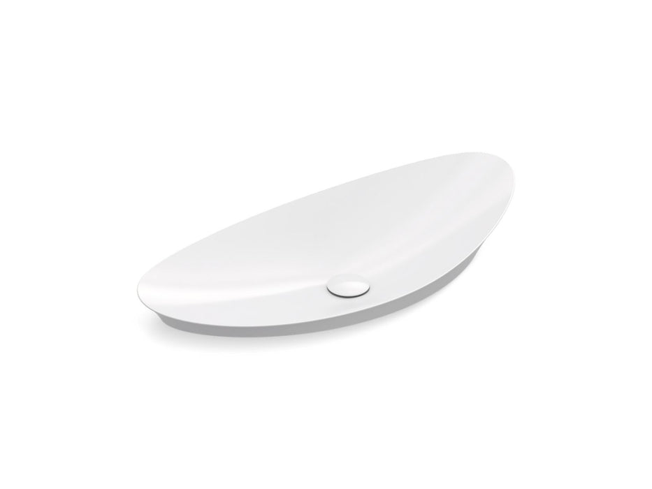 KOHLER Veil 38-1/2" oval vessel bathroom sink, no overflow