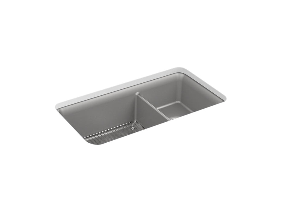 KOHLER Cairn 33-1/2" undermount double-bowl kitchen sink