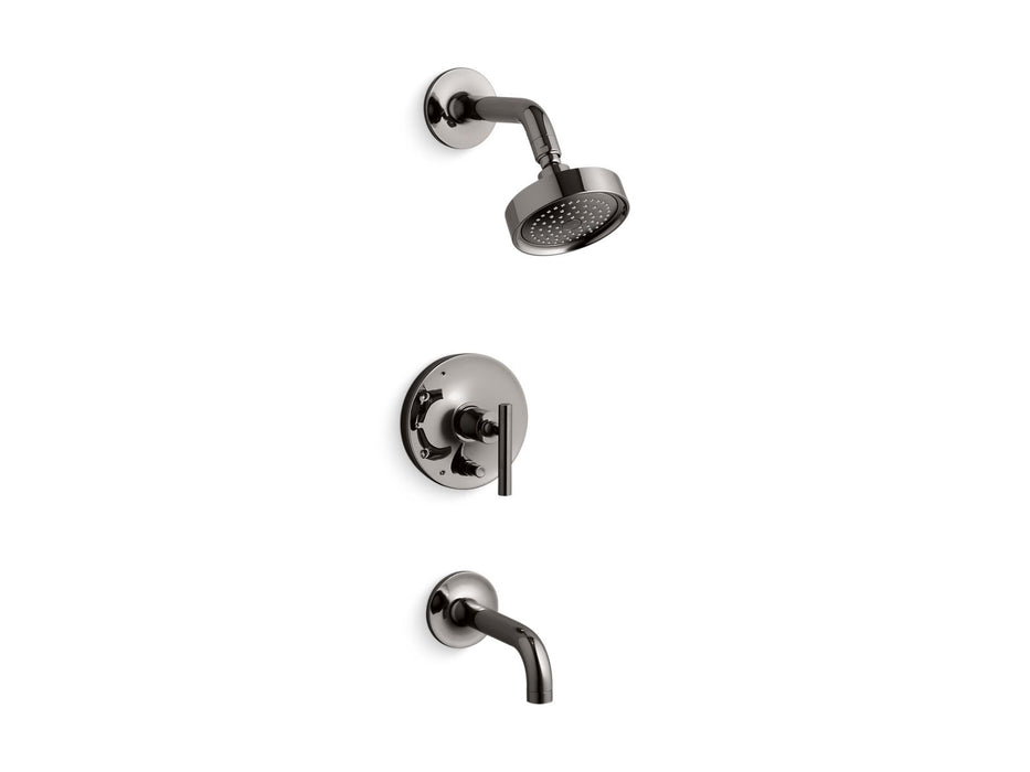 KOHLER Purist Rite-Temp bath and shower trim kit with push-button diverter and lever handle, 2.5 gpm