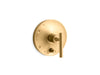 KOHLER Purist Rite-Temp valve trim with push-button diverter and lever handle
