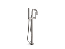 Load image into Gallery viewer, KOHLER K-T97328-4 Purist Floor-mount bath filler trim with handshower
