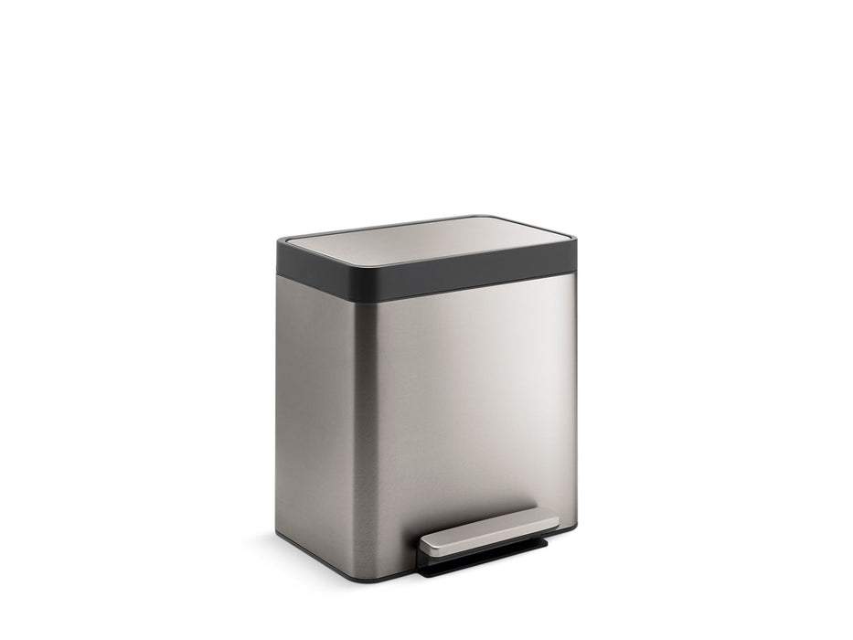 KOHLER K-20942 8-gallon stainless steel step trash can