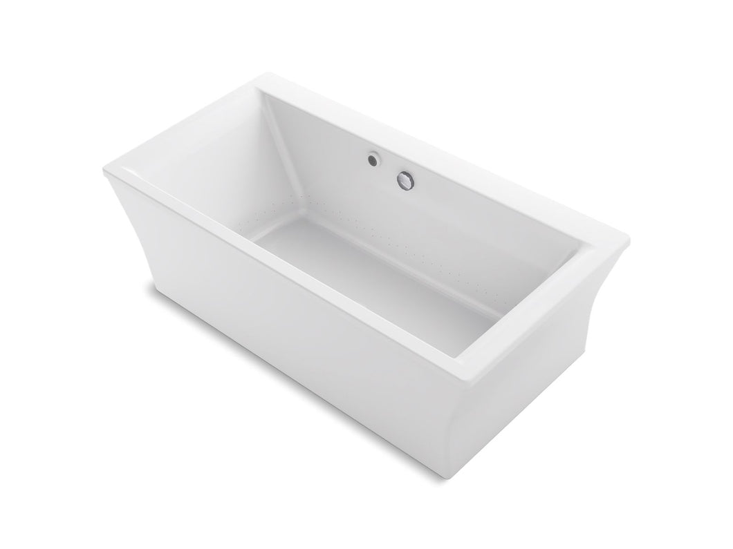 KOHLER K-24011-W1 Stargaze 60" x 34" freestanding bath with Bask heated surface and fluted shroud