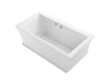 KOHLER Stargaze 72" x 36-1/4" freestanding bath with Bask heated surface and fluted shroud