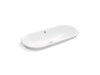 KOHLER Iron Plains 33" oval drop-in/undermount/vessel bathroom sink with White painted underside