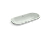 KOHLER Iron Plains 33" oval drop-in/undermount/vessel bathroom sink with White painted underside