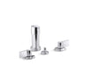 KOHLER Components Widespread bidet faucet with Lever handles