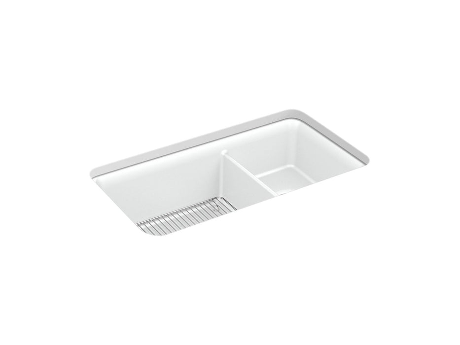 KOHLER Cairn 33-1/2" undermount double-bowl kitchen sink