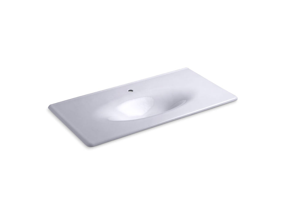 KOHLER K-3052-1 Iron/Impressions 43" Enameled cast iron vanity top with integrated oval sink