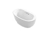 KOHLER K-24009-GHW Sunstruck 60-1/2" x 34-1/2" freestanding Heated BubbleMassage air bath with Bask heated surface and fluted shroud